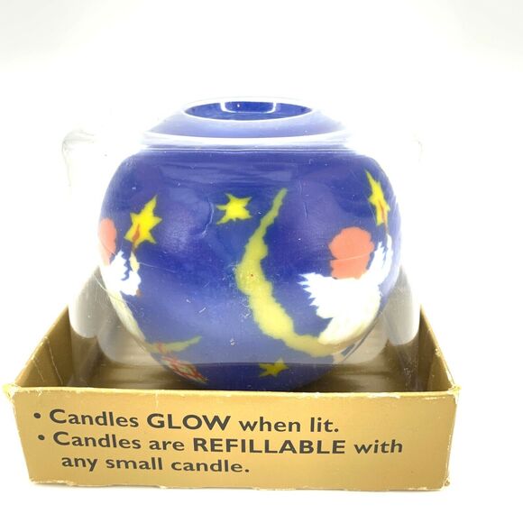 Star Bright round angel refillable candle - Picture 2 of 6